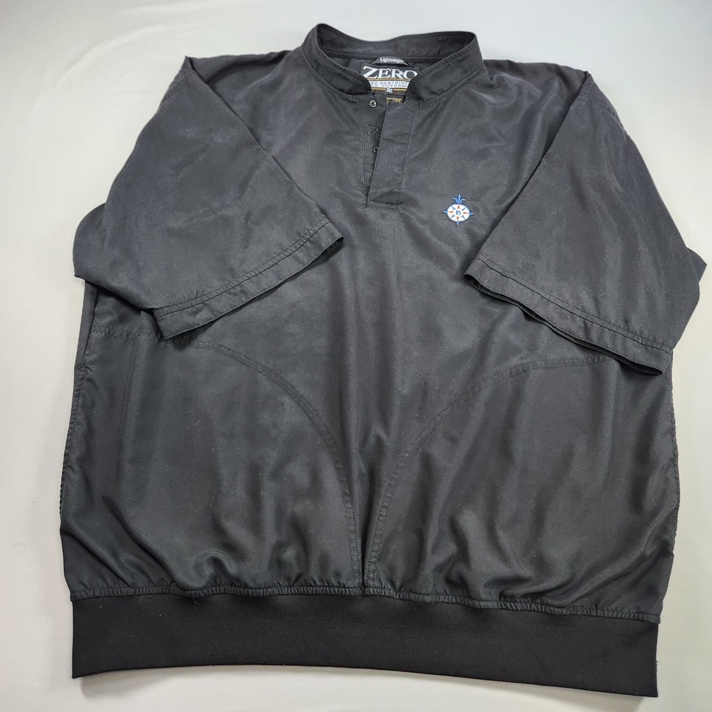 Zero Restriction Golf Outerwear Mens XL Black 1/4 Snap Pullover SS Bayonne GC